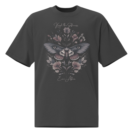 Kept the Softness Even After Moth Tee | Vintage Botanical Luna Moth Shirt | Womens Cotton Top