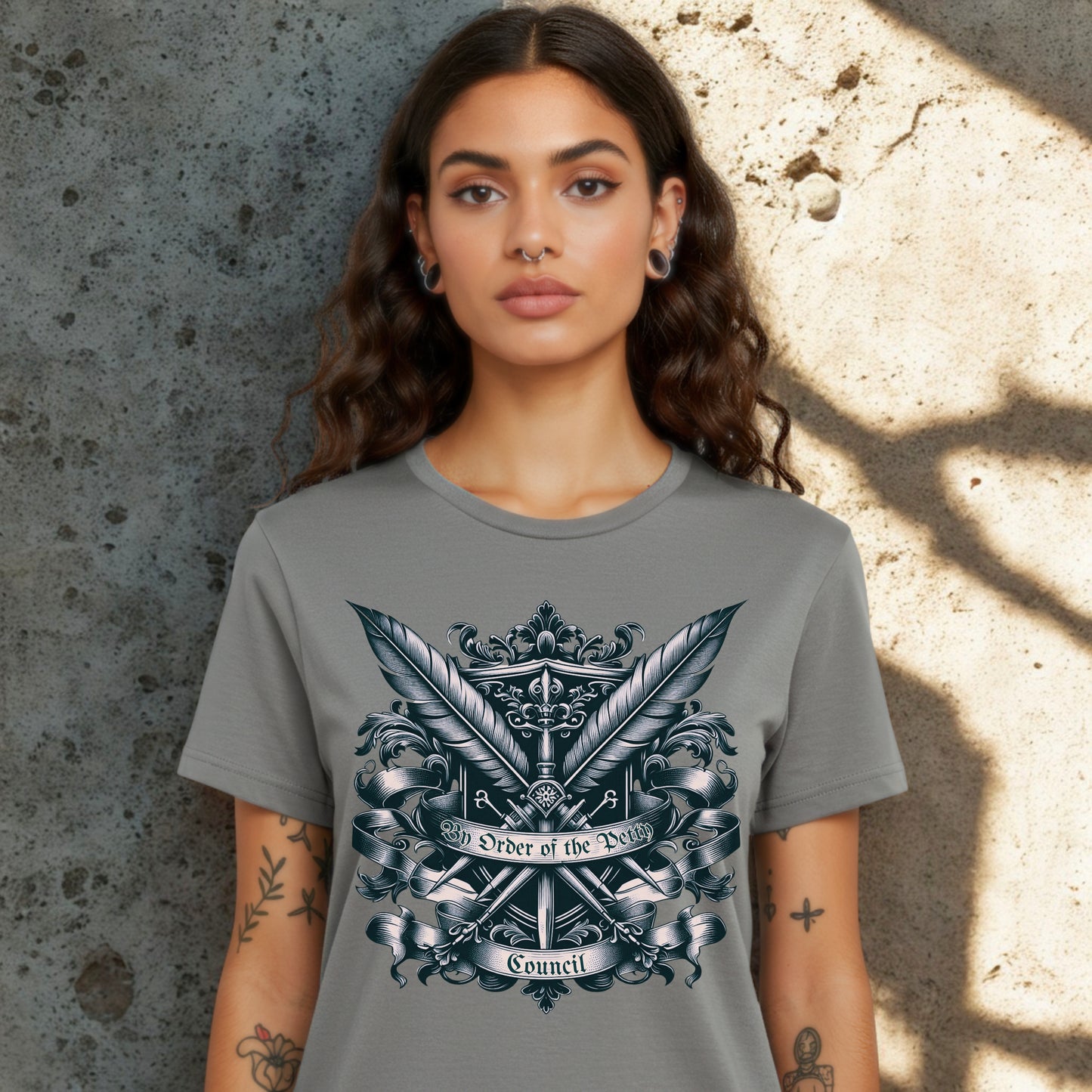 By Order of The Petty Council Tee | Medieval Snarky Crest Shirt | Unisex Gothic Humor Top