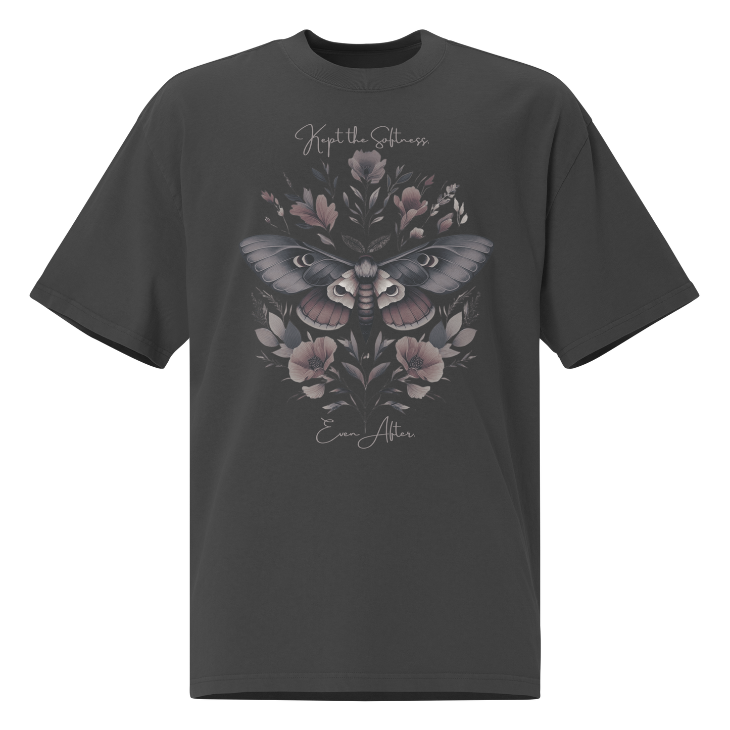 Kept the Softness Even After Moth Tee | Vintage Botanical Luna Moth Shirt | Womens Cotton Top