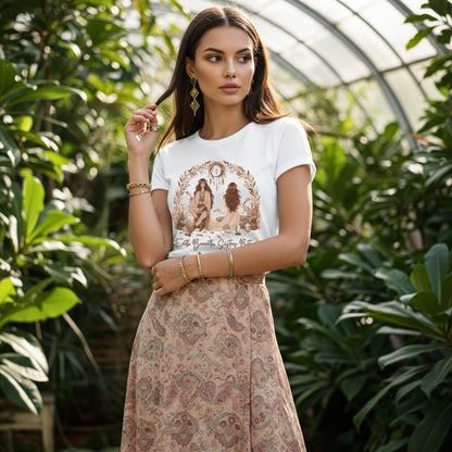 Sisterhood Boho T-Shirt | Earth & Crystal Graphic Tee | Spiritual Women's Gift
