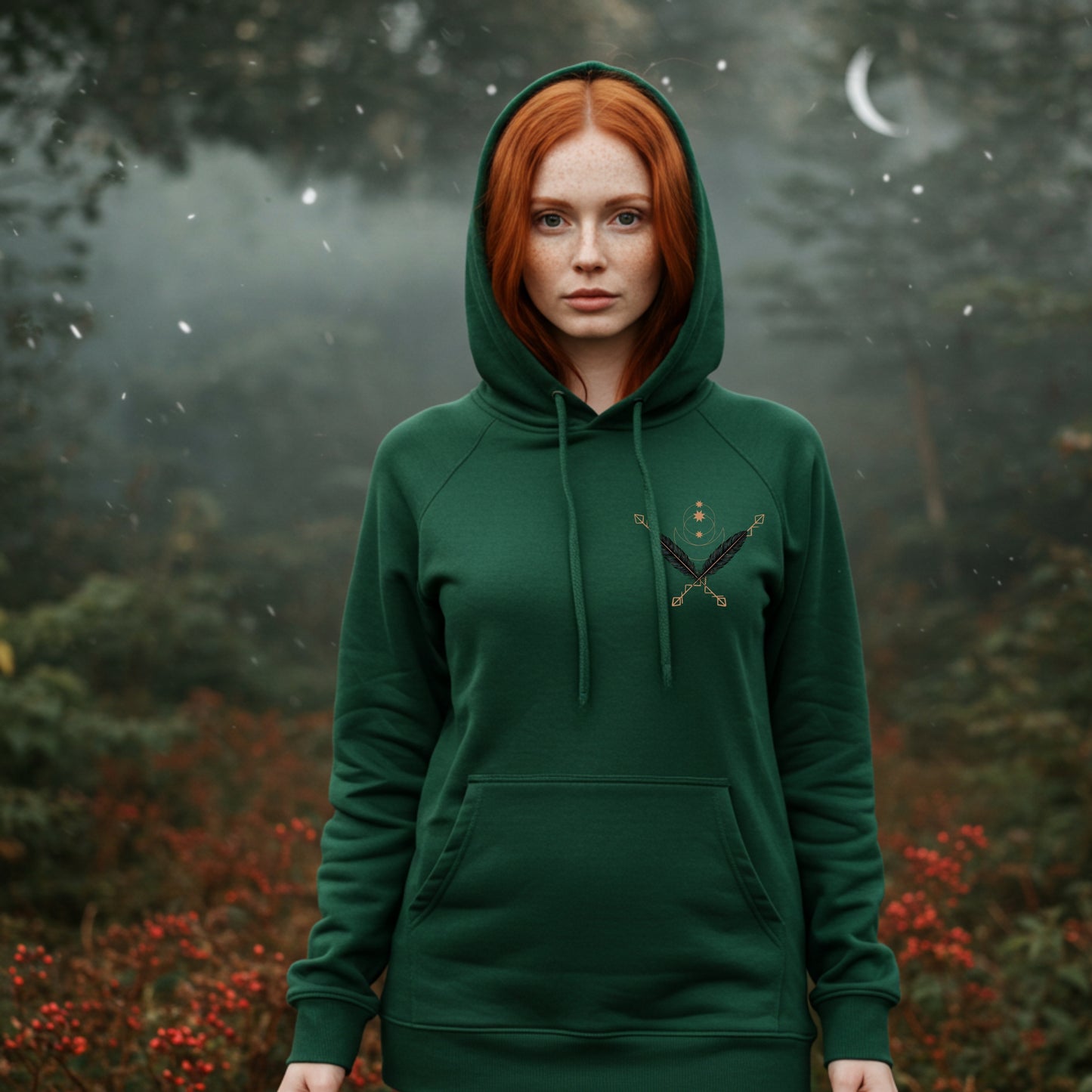 Saga Scrolls Raven Hoodie | Norse Constellation Unisex | Nordiccore Sweatshirt Top