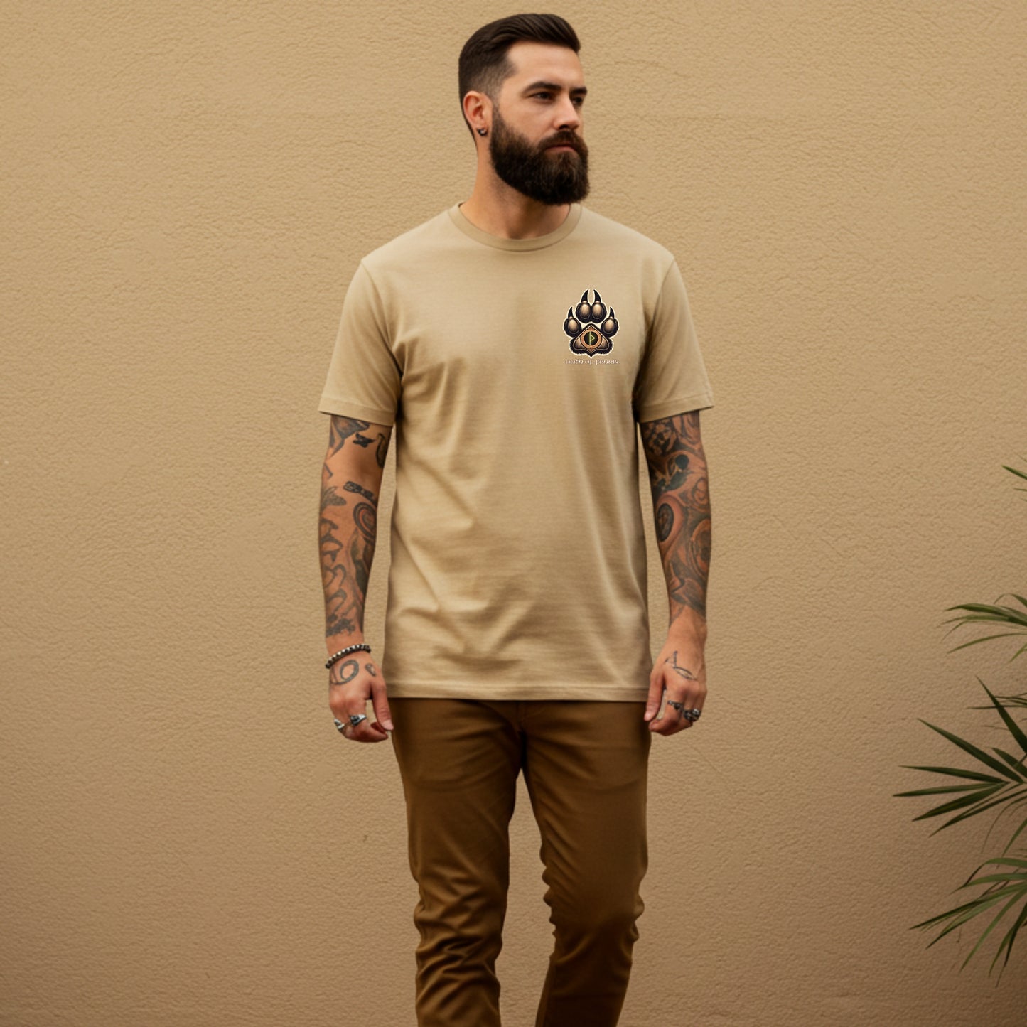 Oath of the Fenrir T-Shirt | Norse Rune Wolf | Viking Nordic Myth Tee | Mens Shirt