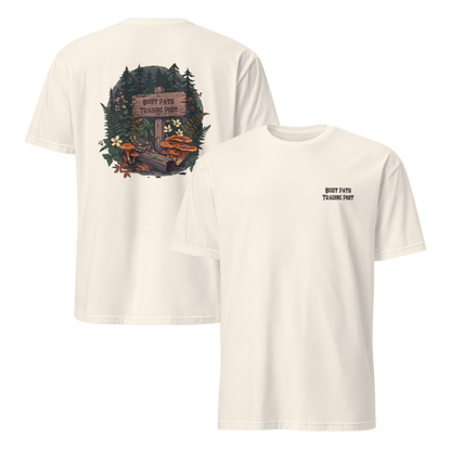 Quiet Path Trading Post Tee | Vintage Forest Trail Moth Shirt | Botanical Gift