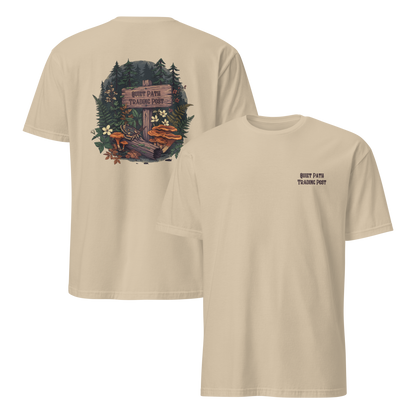 Quiet Path Trading Post Tee | Vintage Forest Trail Moth Shirt | Botanical Gift