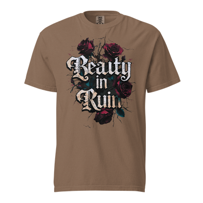 Beauty in Ruin Thorn Rose Tee | Gothic Floral Tattoo Shirt | Edgy Graphic | Womens Top