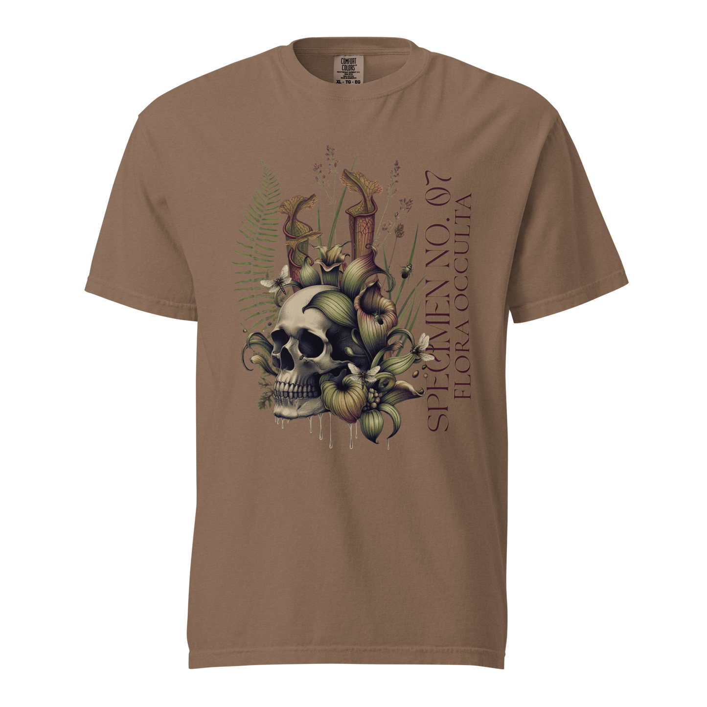 Decay’s Throne Shirt | Gothic Botanical Skull & Carnivorous Plant Tee | Unisex  Cotton T-Shirt
