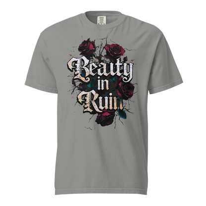 Beauty in Ruin Thorn Rose Tee | Gothic Floral Tattoo Shirt | Edgy Graphic | Womens Top
