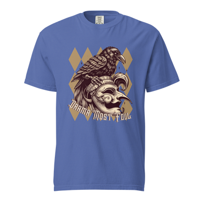 Drama Most Foul Tee | Gothic Renaissance Raven Mask Shirt | Medieval Diamond Pattern