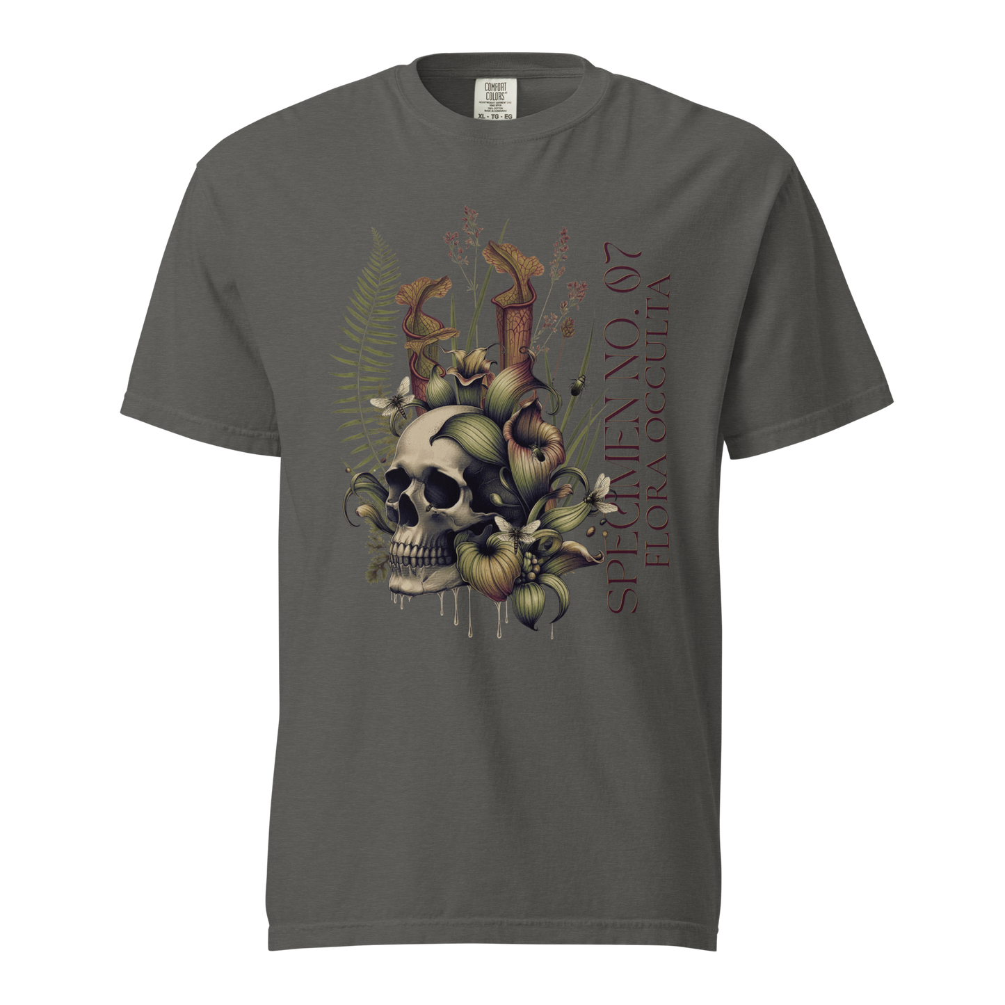 Decay’s Throne Shirt | Gothic Botanical Skull & Carnivorous Plant Tee | Unisex  Cotton T-Shirt